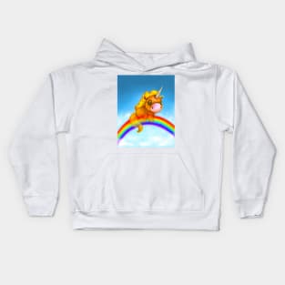 Riding on a Rainbow Kids Hoodie